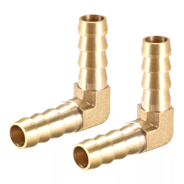 10mm Barbelé Laiton Tuyau Raccord Coude Connecteur Coupleur Adaptateur 2 Pcs