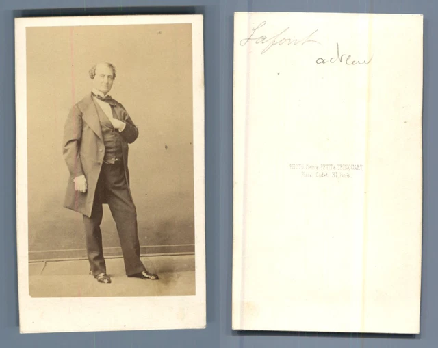 Carte Photo Vintage Albumen - L'héritier Acteur - Tirage Original Circa 1870 - 6.5x10.5 Cm