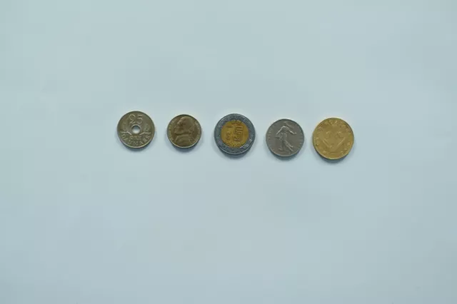 Forint Franc Peso Cent Ore 5 Coins Set Rarest