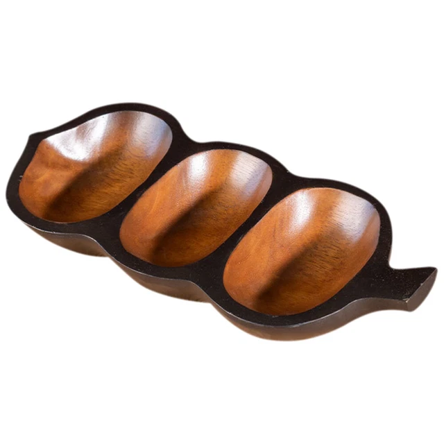 Vassoio quadrato vassoio decorativo scomparto piatto da pranzo legni