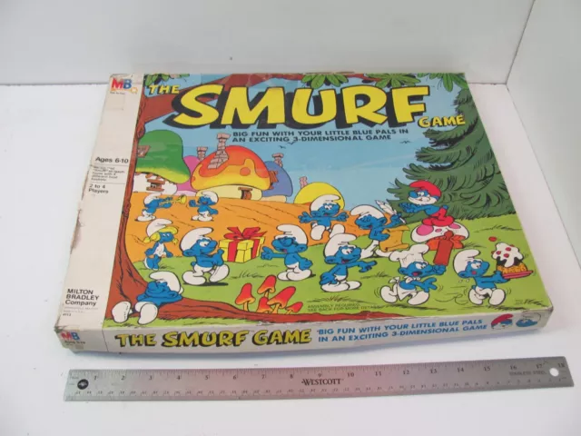 1981 Vintage Milton Bradley The Smurf 3 Dimensional Board Game