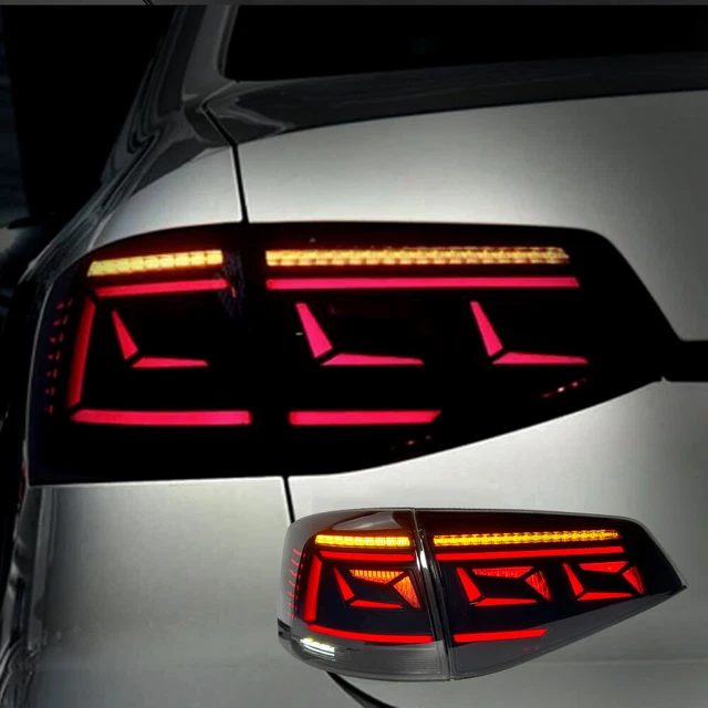 LED Tail Lights Assembly For Volkswagen Jetta 2015-2018 Black Included All Bulbs