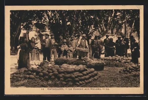 CPA Cavaillon, Le Marché aux Melons