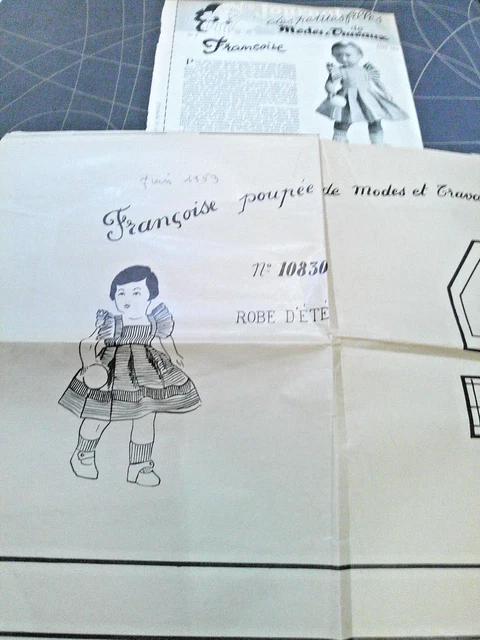Lot Rare De 6 Patrons Poupée Modes Et Travaux - 1973 - Origine France