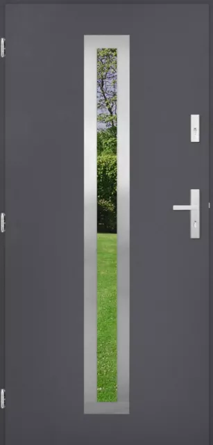 Puerta principal puerta de entrada lateral SIGMA INOX XX puertas de acero puerta de sótano de alta calidad puerta exterior 2