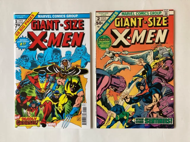 Giant-Size X-Men #1 Facsimile (2023) & #2 (1975) | HIGH GRADE