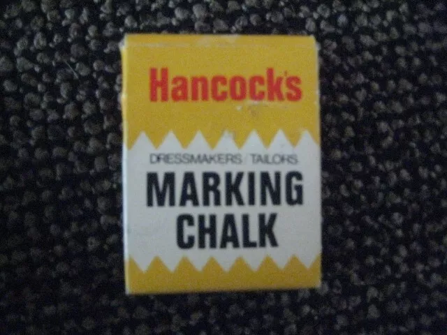 2 X TAILORS CHALK - vintage hancocks dressmakers tailors marking chalk in box 2