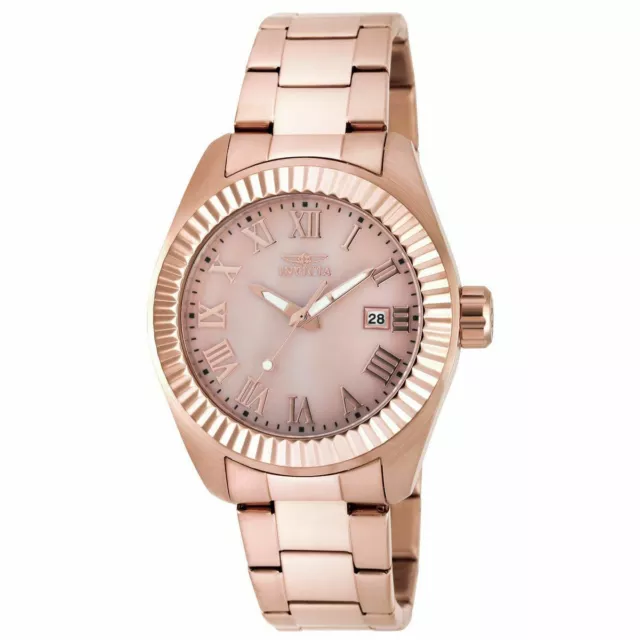 Brand New! Invicta Women's 20317 Angel Sport Watch Pink Dial Rose Gold Tone