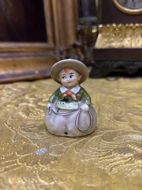 Ancienne Figurine CRESCENT TOYS : Cowboy Avec Lasso - Collection Vintage En Plastique Peint