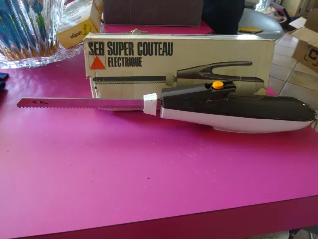 Couteau à viande électrique vintage - SEB - Label Emmaüs