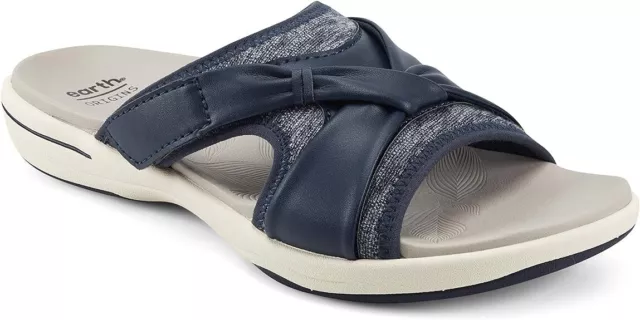 Earth Origins Shyla Slide Sandals Shoes in Navy Blue Women's Size 9 US New   *