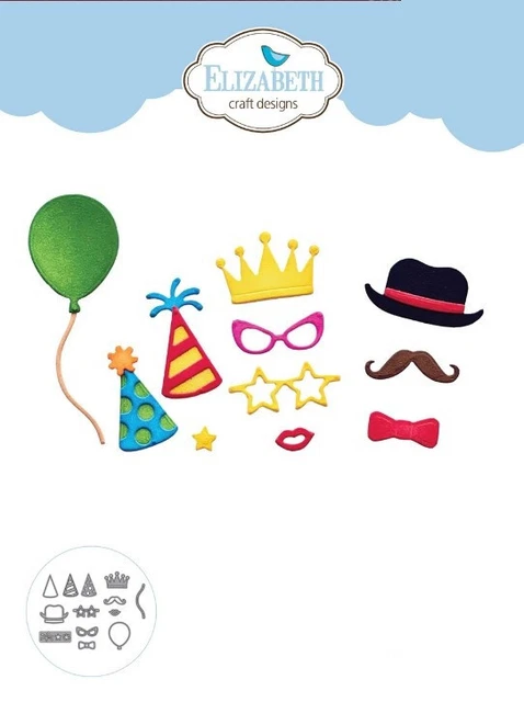 Elizabeth Craft Designs Fiesta Sombrero Troquelado Máscara Labios Arco Corona Princesa Estrella