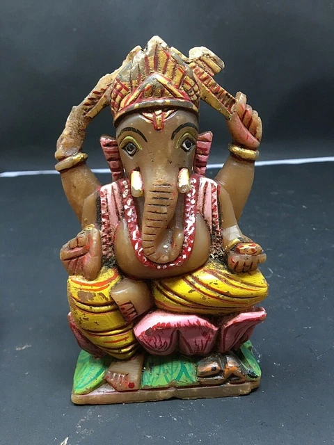Statua Elefante In Pietra Naturale Intagliata A Mano - 1.5 Pollici, Cristallo Curativo Per Reiki, Decorazione Casa, Regalo Artigianale