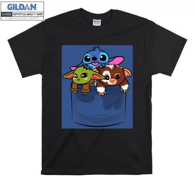 Disney Baby Yoda Stitch Friend T-shirt regalo felpa con cappuccio t-shirt uomo donna unisex A310