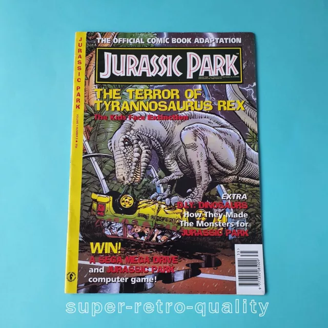 Jurassic Park Official Comic book Adaptation Volume 1 Number 3  U.K. printed