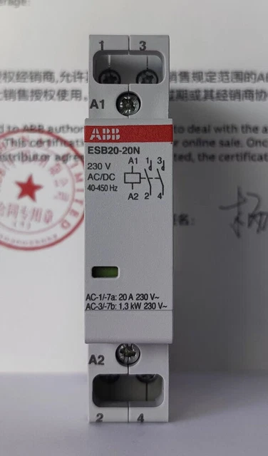 1PCS ESB20-20N-06 230V 20A For ABB Building AC Contactor free shipping