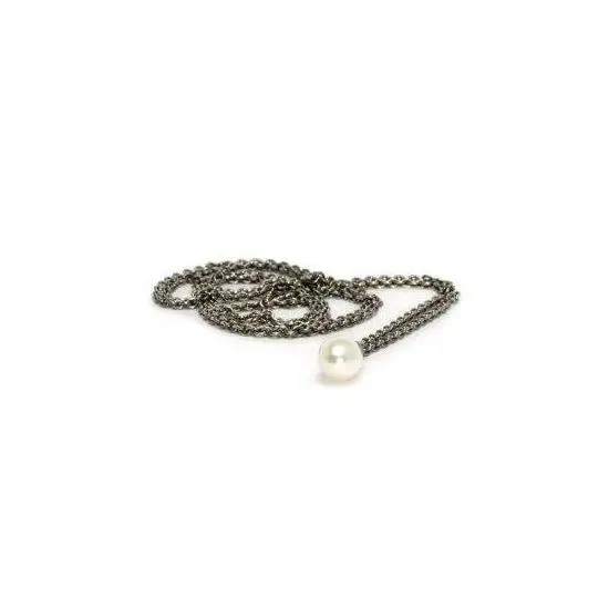 Fashion TROLLBEADS Necklace D Silver Pure with Pearl 39 3/8in TAGFA-00023
