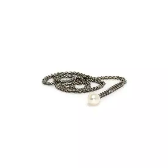 Fashion TROLLBEADS Necklace D Silver Pure with Pearl 39 3/8in TAGFA-00023