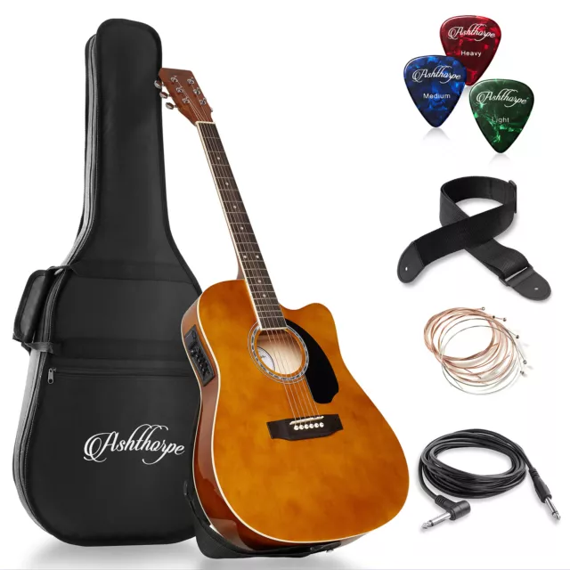 OPEN BOX - Full-Size Acoustic-Electric Cutaway Thinline Guitar