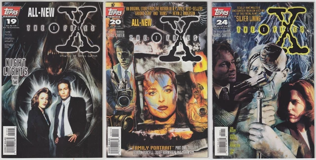 X-Files #19 #20 #24 Topps⁠1996—Kevin J. Anderson—Charlie Adlard⁠⁠—Gordon Purcell