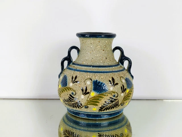 Studio Pottery Hand Made / Painted Vase , signed