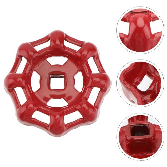 Maniglie Rubinetto Esterno Sourcing Map - Set 4 Pezzi Con Stelo Quadrato 6x6mm, Rosso - Foto 10