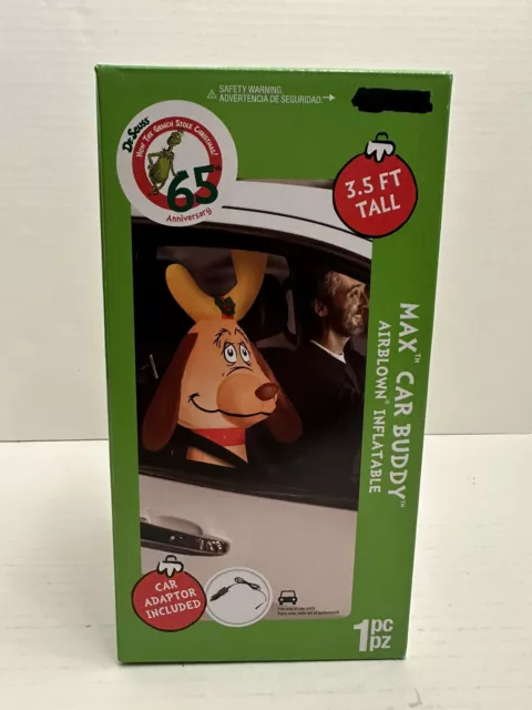 Dr. Seuss Grinch Max with Antlers Car Buddy 