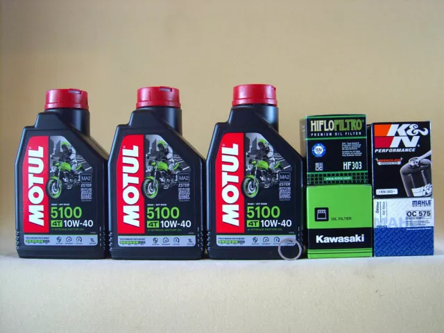 Motul 5100 10W40 Öl + Ölfilter KAWASAKI KLE650 Versys - W800