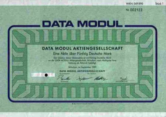 DATA MODUL Chip München 1989 Weikersheim Hongkong 50 DM Batron Conrac