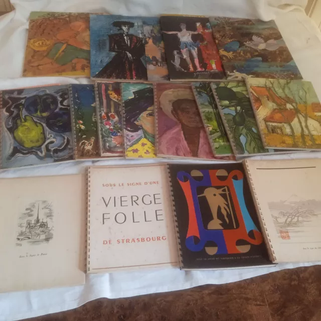 Lot de 18 catalogues des Vins Nicolas . Illustrations. De 1949 a 1966
