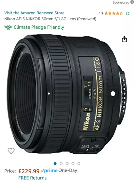 Nikon AF-S NIKKOR 50mm f/1.8G Lens Great Price!