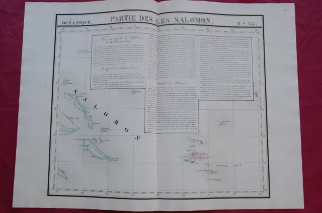 SOLOMON ISLANDS - historic map- SANTA CRUZ - MAKIRA - 1827