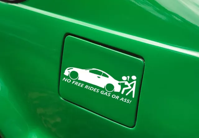 No Free Rides Gas or Ass Funny Car Truck Window Vinyl Decal Sticker JDM illest