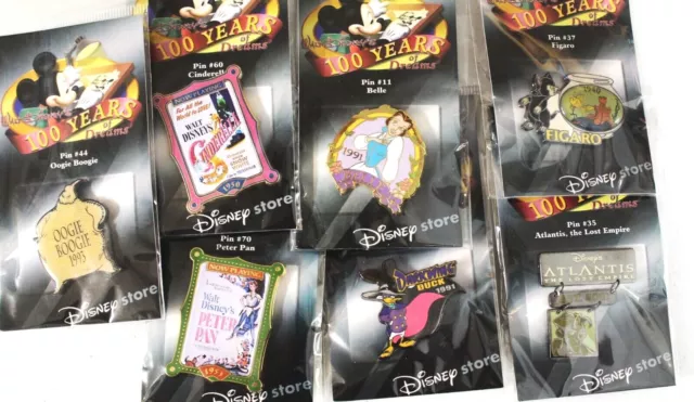 Walt Disney's 100 Years of Dreams Assorted Pins