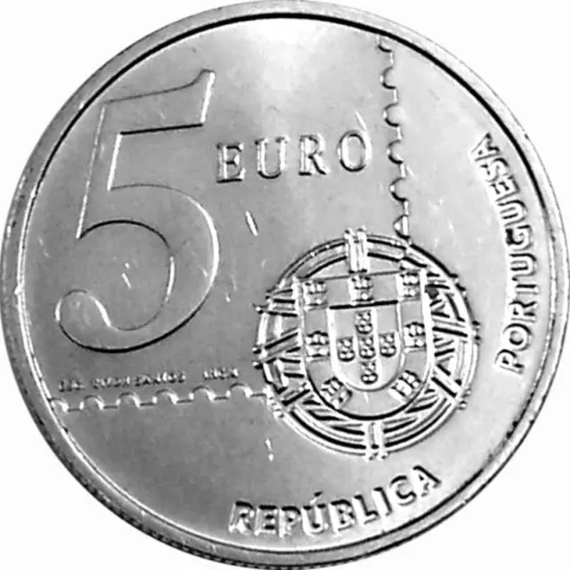 Portugal 5 Euro Gedenkmünze 2003 ST 150 Jahre Briefmarke Silber lose