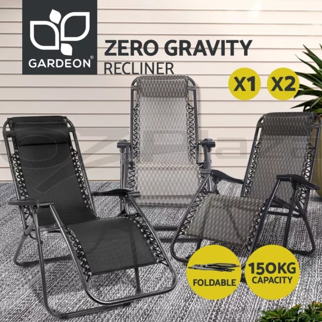 Gardeon Outdoor Sun Lounge Zero Gravity Chairs Beach Chair Recliner Camping