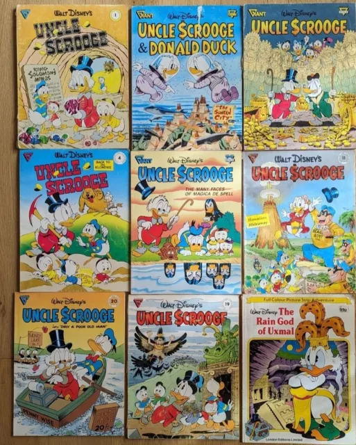 Lot of Walt Disney's Uncle Scrooge Gladstone comics 1987 1988 1989 1985 $crooge