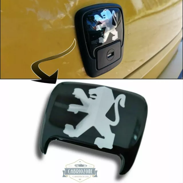 Peugeot 306 Cabriolet Boot Lock Lion Chrom Abzeichen Emblem - Aufkleber