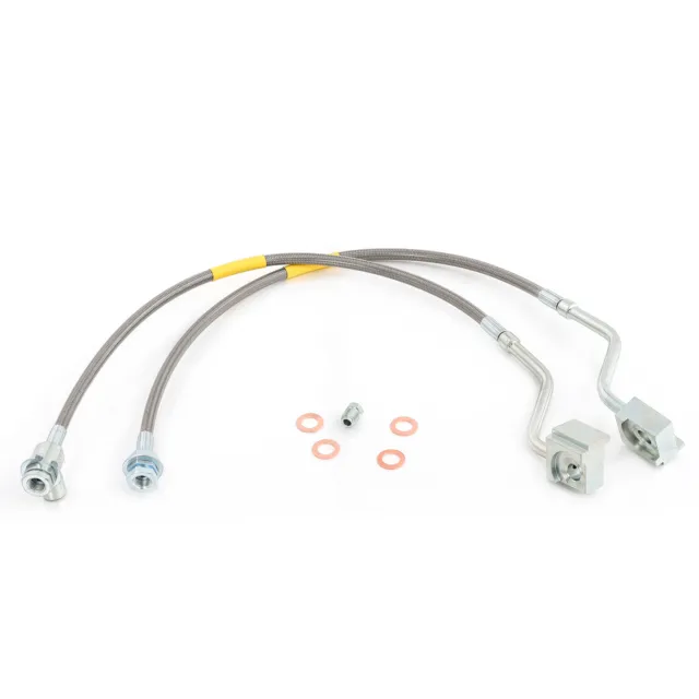 FRONT Extended Stainless Steel Brake Lines for Ford F-150 XLT Bronco 1980-1996