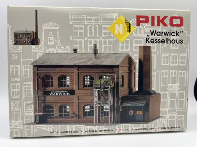 Scala N Piko 60014 Kit di Costruzione Centrale Termica Warwick Nuovo Conf. Orig.