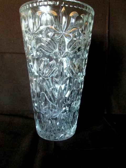 Grand VASE en Cristal 31cm Verrerie Glassware Vessel Crystal Cristallerie Déco !