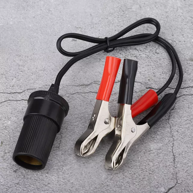 12V Car Battery Clip On Adapter Cigarette Socket Lighter Travel 3