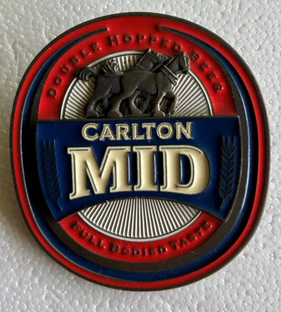 Collectible Carlton Mid Metal Tap Top Badge