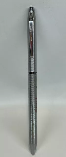 Vtg Chromatic Silver Tone Double Twist Two Color Ballpoint Pen Birmingham AL