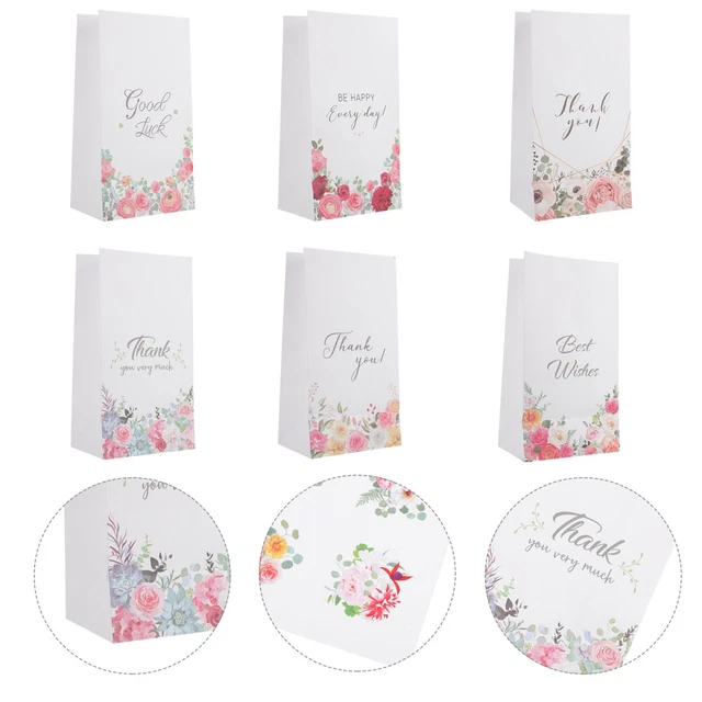 Bolsa de papel bolsa de regalo bolsa envolvente dulces Kraft bolsas de regalo floral bolsa de regalo
