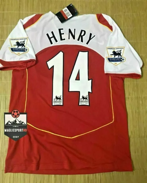 Vintage Fußballtrikot Henry #14 Arsenal 2004-2005