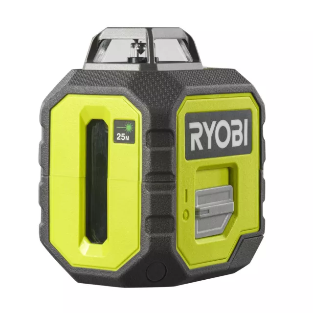 Ryobi 360° Laser, Vert Laser Avec 25 M Atteindre & Deux Lignes de Batterieb