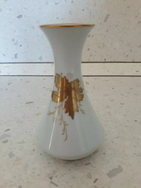 Piccolo vaso in porcellana tedesca Waldershof Bavaria - decorato a mano in oro