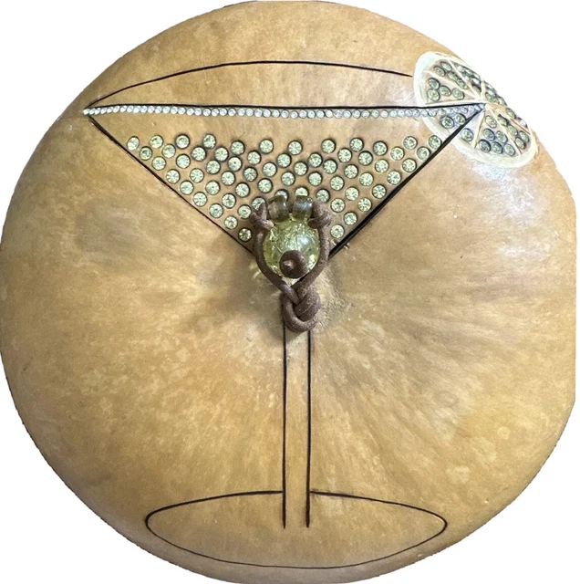 Unique Gourd Purse Handmade Evening Bag Artisan Martini Lemon drop