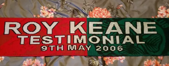 Roy Keane Testimonial 2006 Scarf, Manchester United v Celtic (Official Merch) 3